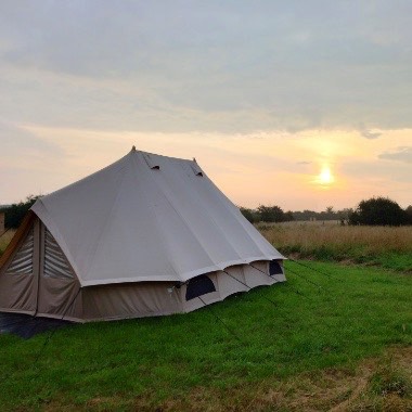 Camping in Cambridgeshire.