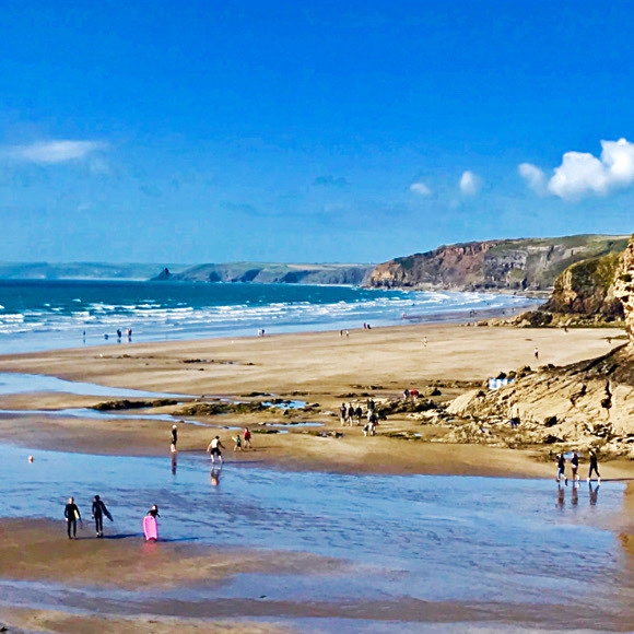 Camping at Little Haven, Pembrokeshire.