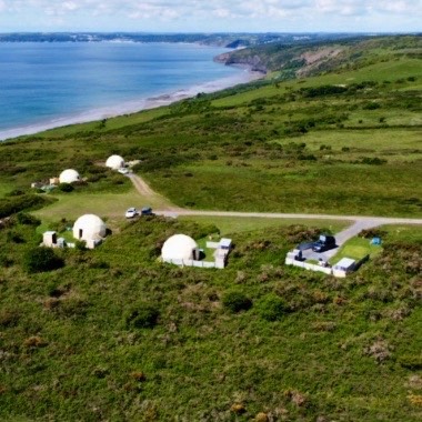 Camping on the Camrmarthenshire coast at Marros.