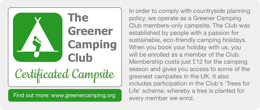 Greener Camping Club information panel